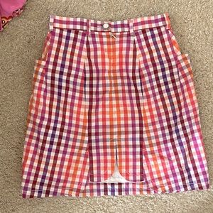 Vintage Vivienne Westwood plaid Crystal embellished skirt
